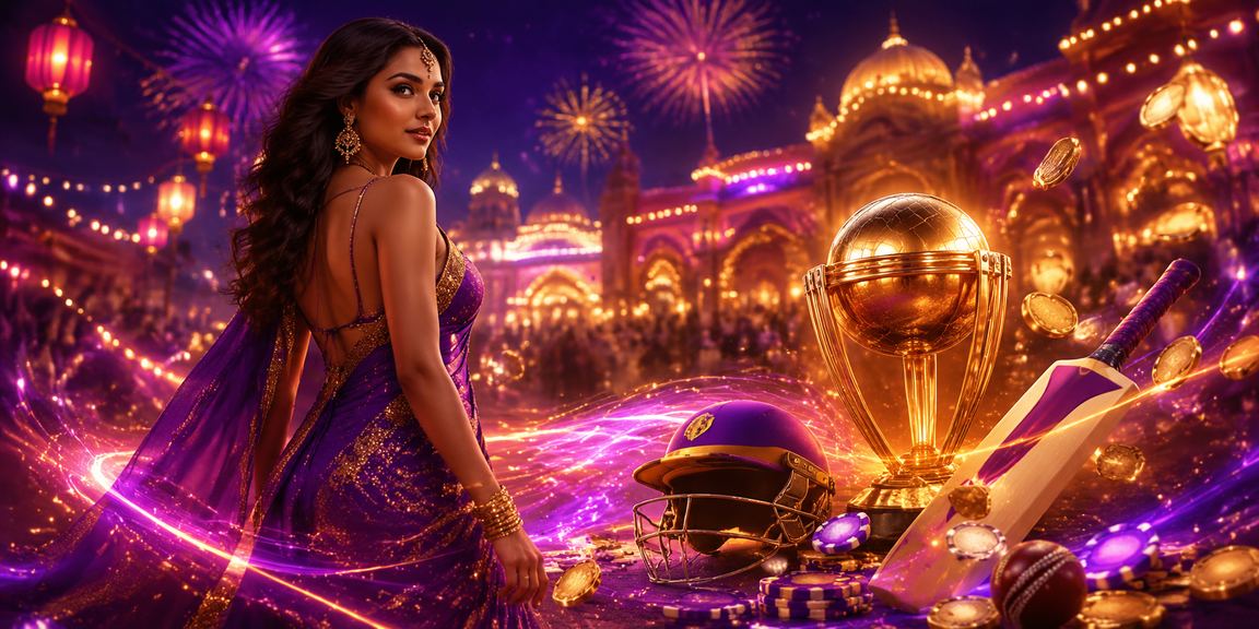 Night view of cricket betting market in India showing vibrant activity